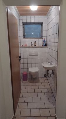 die Toilette im UG