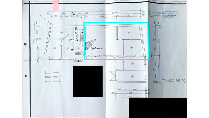 Grundriss ohne Innenwände