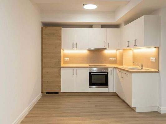 Die voll-ausgestattet Küche