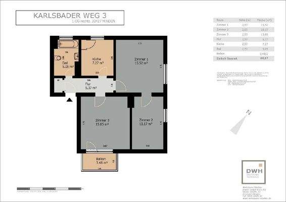 VE 34082 Karlsbader Weg 3  1 OG re