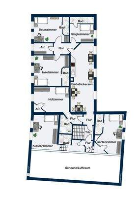 Obergeschoss Haupthaus