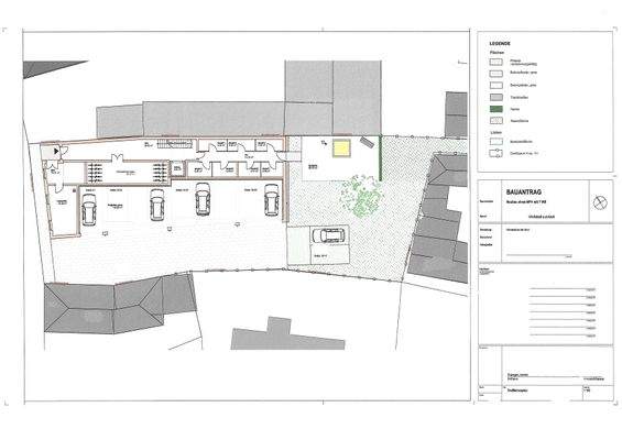 Freiflächenplan für mögl. Neubau 7-Familienhaus