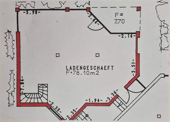 Grundriss Ladengeschäft EG