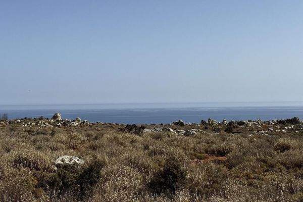 Kreta, Kokkino Chorio: Spektakuläres 80.000 m² großes Grundstück mit Meerblick auf Kreta zum Verkauf
