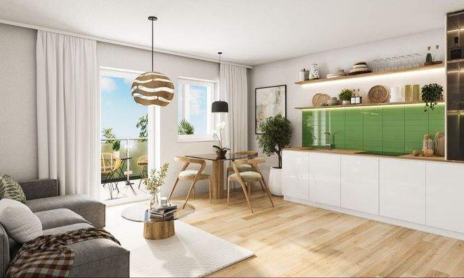 Wohnen und Kochen (Abb. ähnl.)