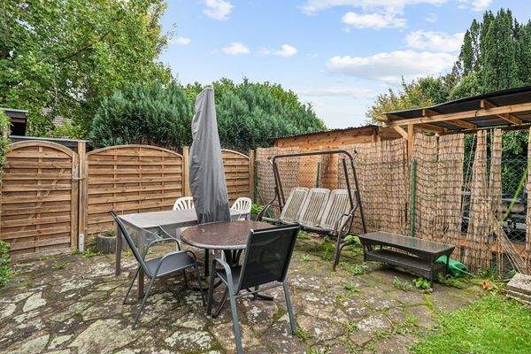 Terrasse am Grundstücksende