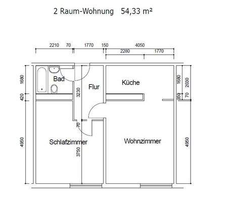 Grundriss der Wohnung