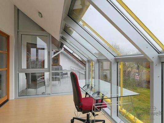 Arbeitsplatz zum Garten