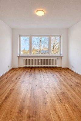 Schlafzimmer Blick ins Grüne