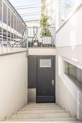 Blick auf den Außenzugang