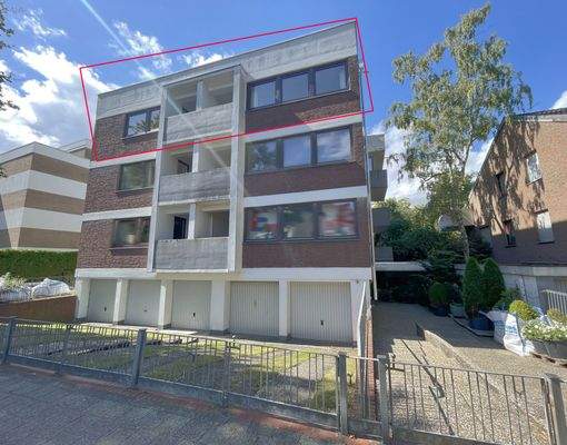 Haus frontal mit Rahmen