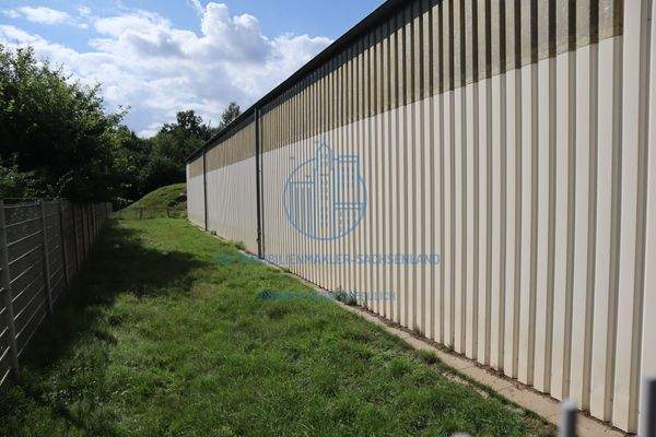 hintere Fassadenansicht der Kalthalle