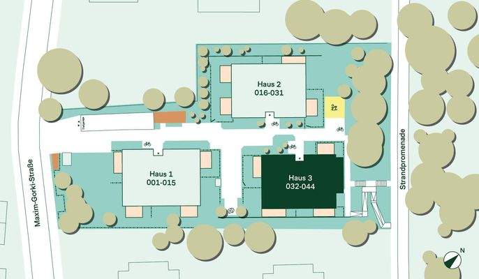 Lage der Ferienwohnung im Quartier