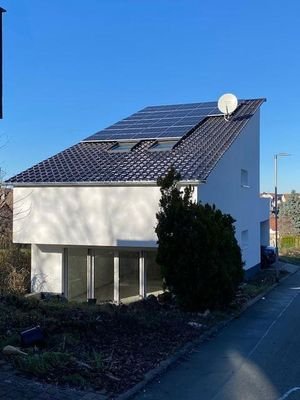 Pultdach mit PV Anlage