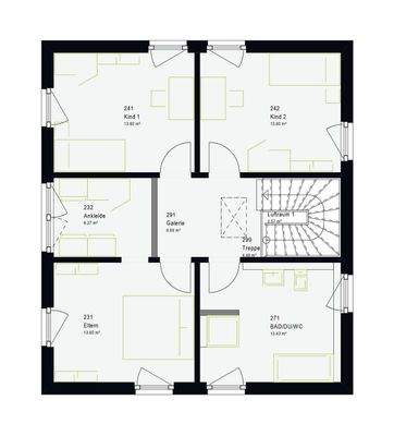 Grundriss Obergeschoss