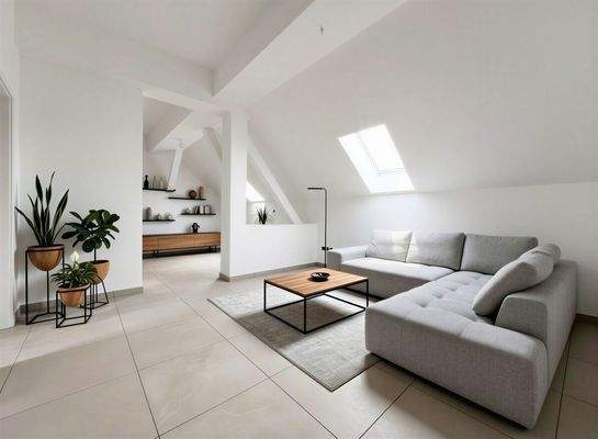 Wohnzimmer - KI generiertes Beispielbild