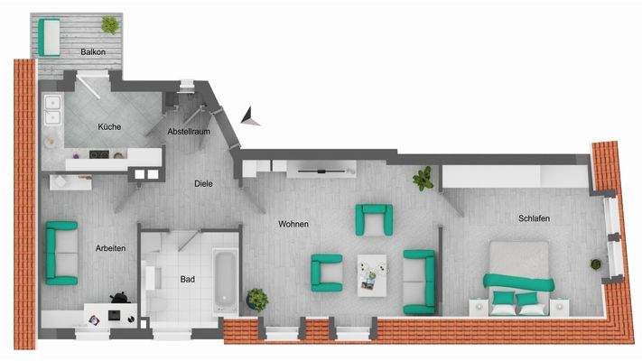 Grundriss - ca. 71,14 m_