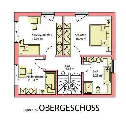 Grundriss Obergeschoss