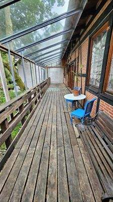28 m² Balkon zum Garten (Ost)