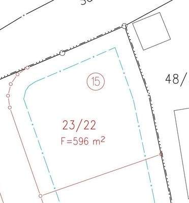 Ausschnitt vom Baugrundstück