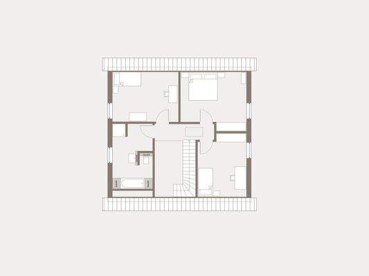 Durchdachter Dachgeschoss-Plan