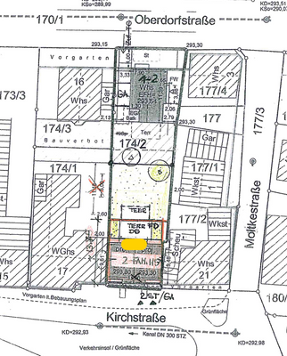Lageplan mit Gartenfläche