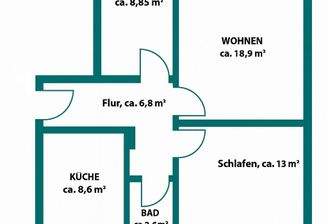 Grundriss für 2,5-Zim Am Hang 16 in Fürstenhagen