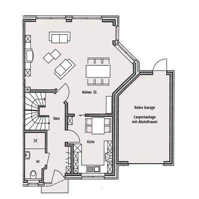 Grundriss Erdgeschoss Haus B