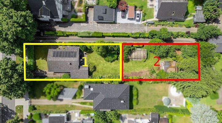 Luftbild mit Aufteilung