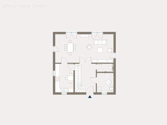 Obergeschoss Grundriss ohne Aufpreis frei änderbar!