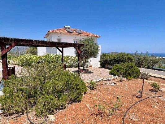MIT VIDEO! Kreta, Kalo Chorio: Elegante freistehende Villa mit Meerblick zu verkaufen