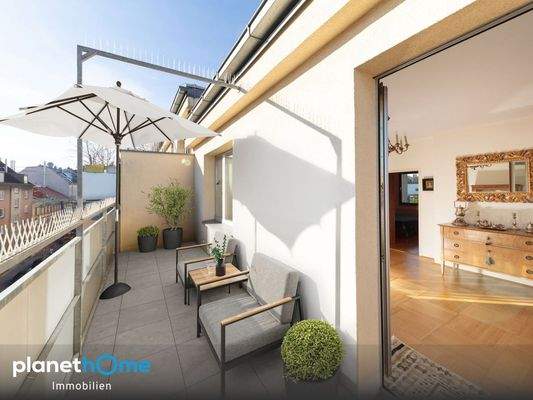 Terrasse Wohnzimmer Staging