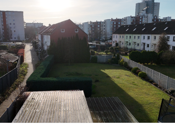 Drohnenansicht Garten