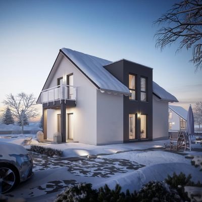 Winteransicht Haustür