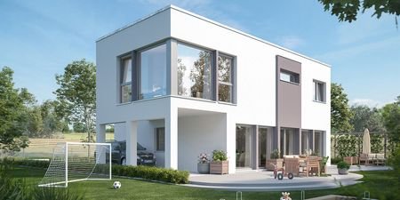 Hausidee_Living_Fertighaus_SUNSHINE_154_V7_Gartenansicht