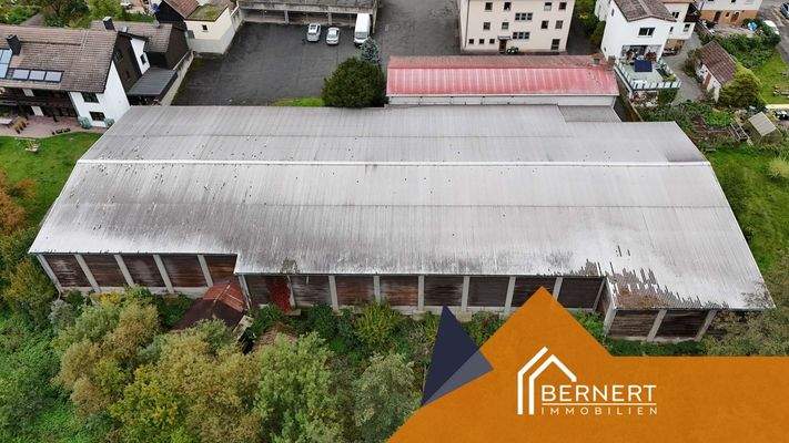 Lagerhalle Luftbild Rückseite