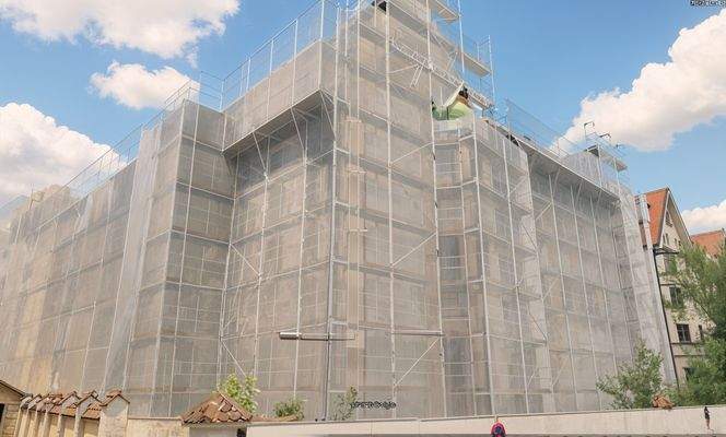 das Denkmal - noch verhüllt - KI