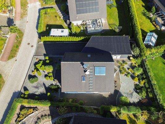 Einfamilienhaus von oben 