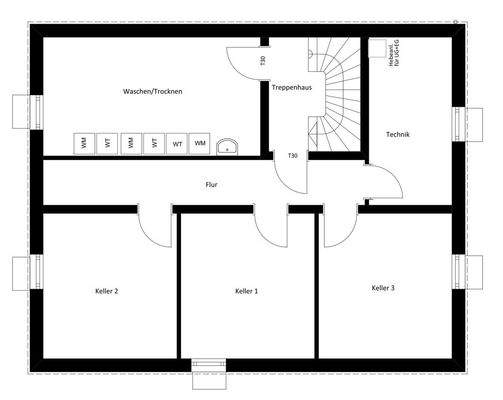 Raumaufteilung Untergeschoss