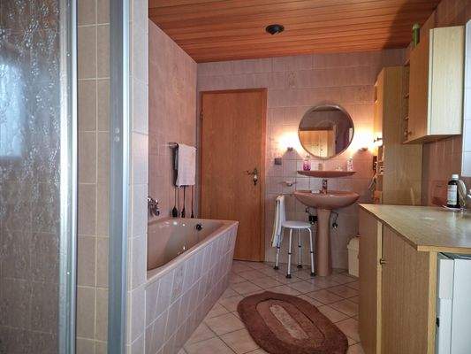 Tageslichtbad mit Dusche und Badewanne