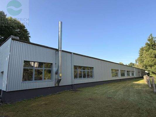 Seitenansicht Hallenkomplex 5 + 4 + 1