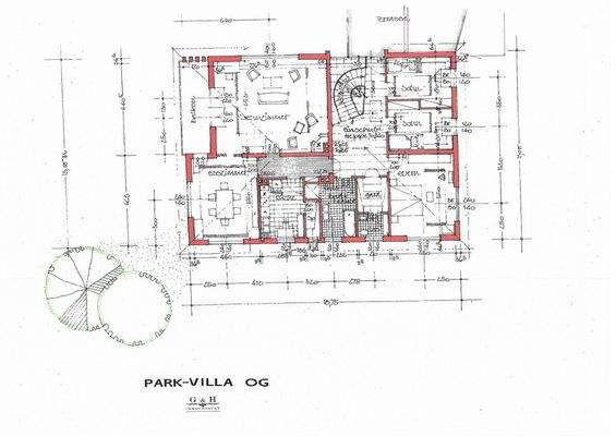 Grundriss-Skizzen Park-Villa OG