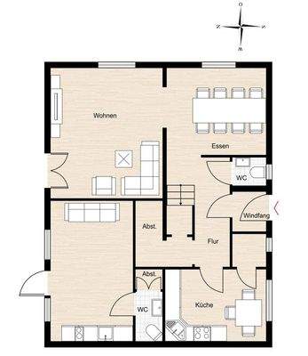 Erdgeschoss (Grundriss nicht maßstabsgerecht)