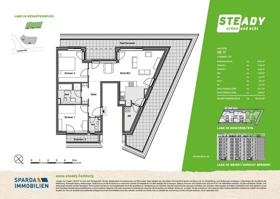 Grundriss Wohnung 77