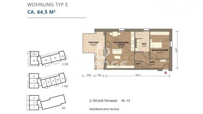 Grundriss Wohnung Typ E