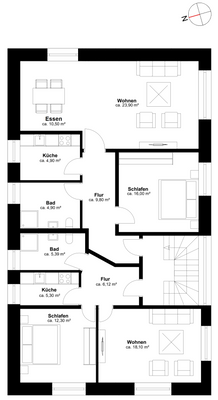 Grundriss Dachgeschoss Wohn- & Geschäftshaus
