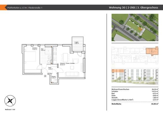 Grundriss Wohnung 30