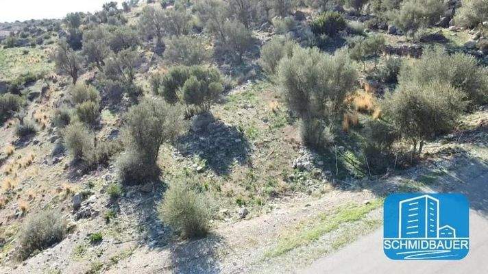 Kreta, Agios Georgios: Fantastisches Grundstück mit Baugenehmigung für ein Haus mit Gästehaus und Swimmingpool