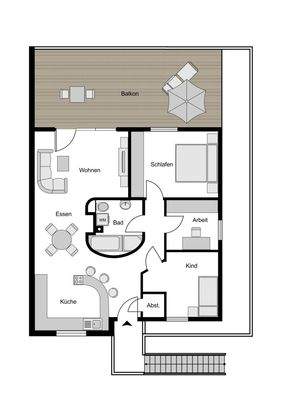 Grundriss Obergeschoss