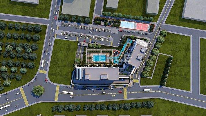 Apartments in a Complex with Pool and Close to the Metro in İzmir